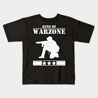 King Of Warzone Gamer Gaming Kids T-Shirt